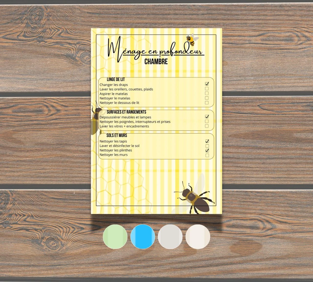 4 Checklist ménage en profondeur de la maison - organiser votre ménage
